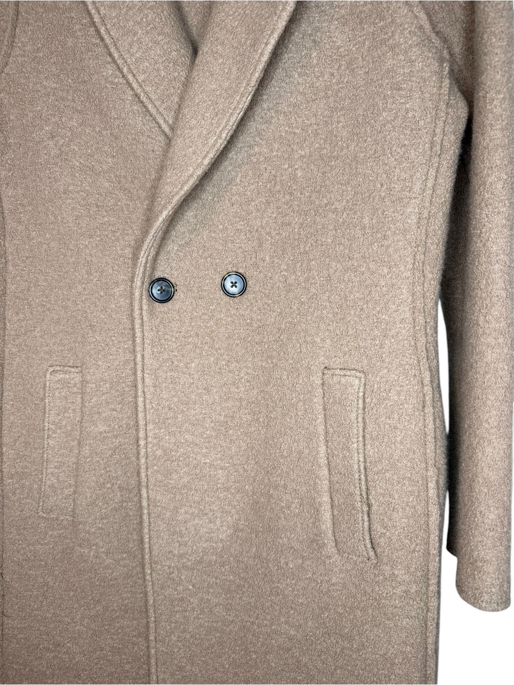 J.Crew Women’s Daphne Italian Boiled Wool Topcoat Tan Size 4 - Picture 4 of 6